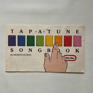 1985 Little Tikes Piano Book of 20 Children's Songs TAP-A-TUNE Hard to Find